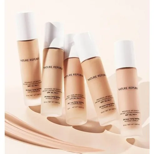 Provence Air Skin Fit One-Day Lasting Foundation [SPF30/PA++], Y23 Warm Beige, 1pack - Image 3
