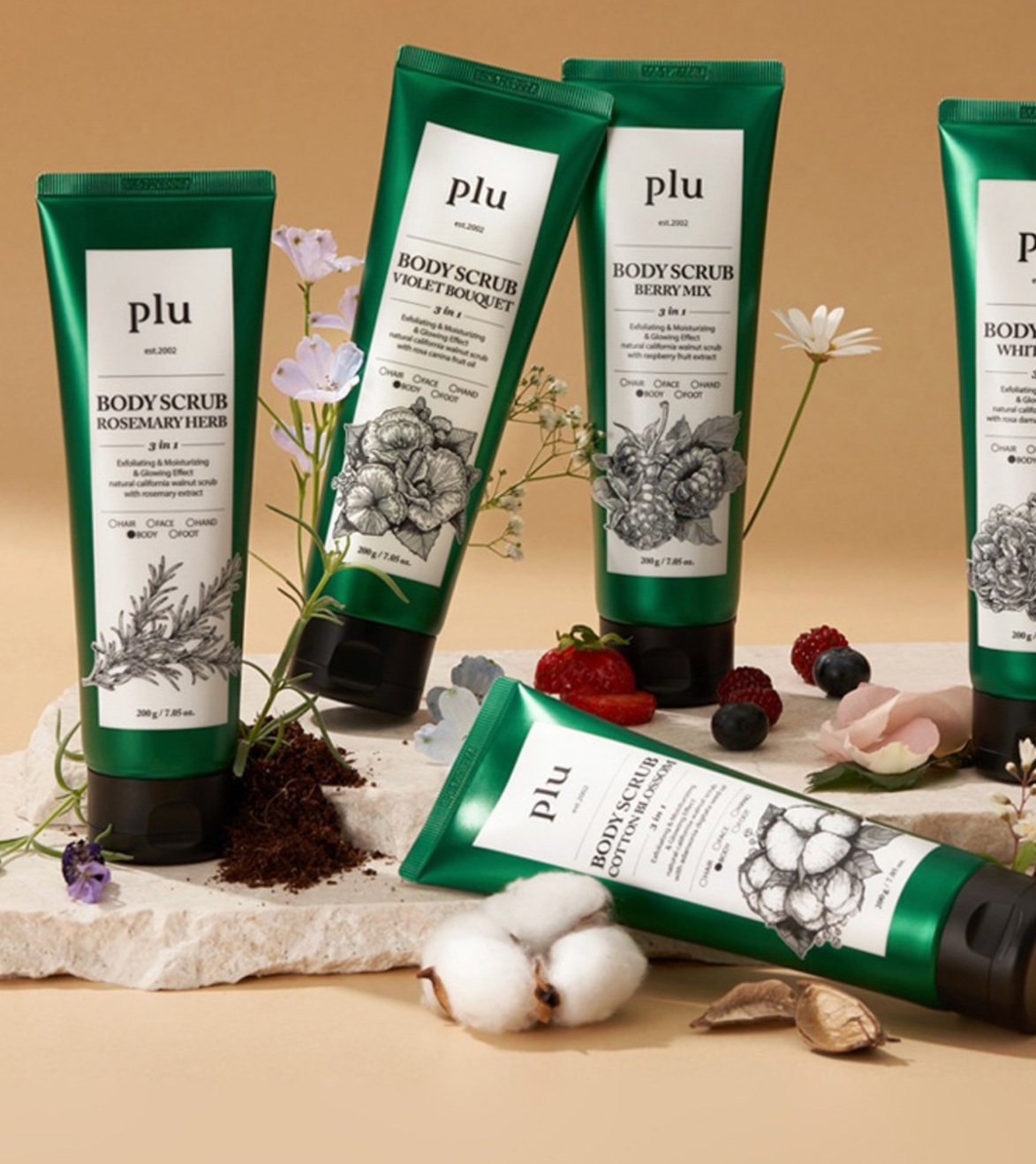 Body Scrub [Berry Mix], 200g, 1pack - Image 4