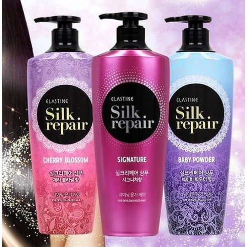 Silk Repair Shampoo (Baby Powder Scent), 550ml, 1pack - Image 3