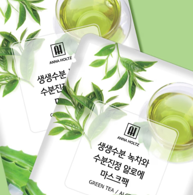 Fresh Moisture Green Tea & Soothing Aloe Sheet Mask, 100ea - Image 2