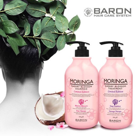 Moringa Cherry Blossom Shampoo, 500g, 1pack - Image 2