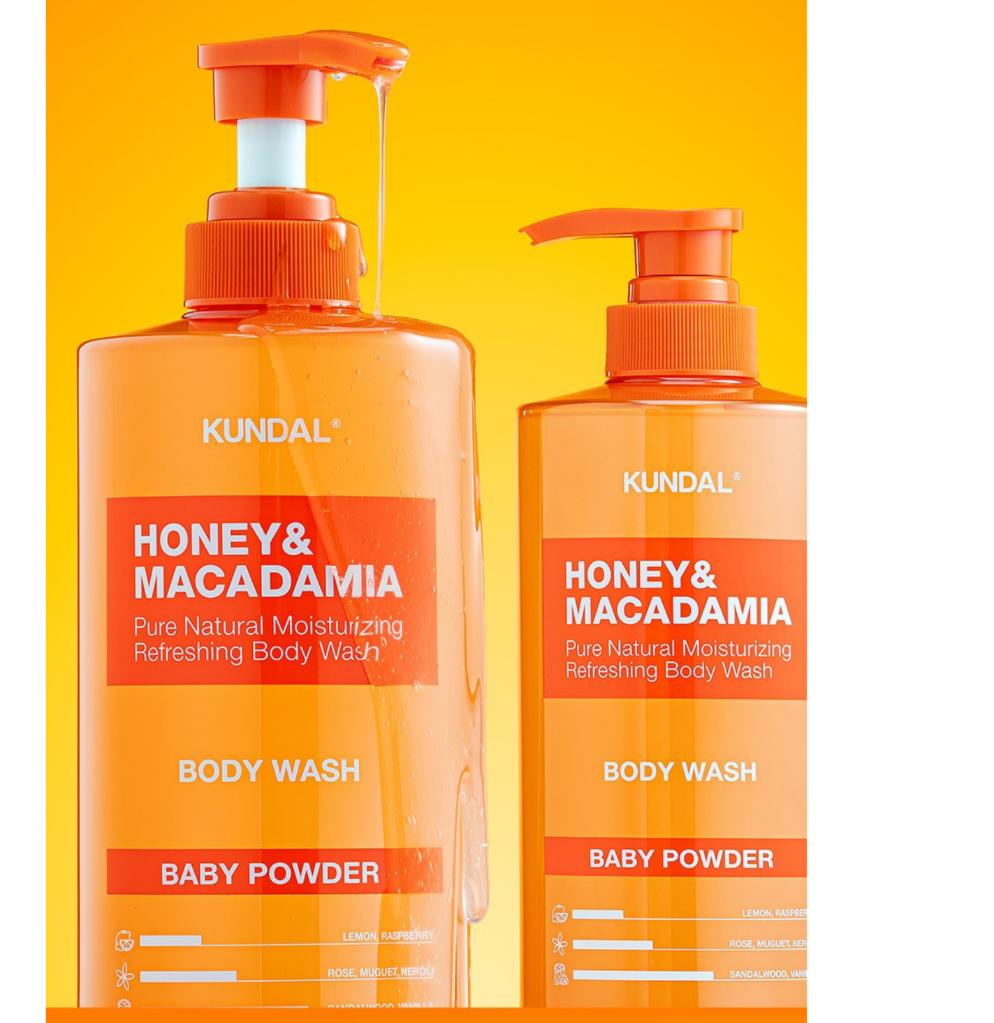 Honey & Macadamia Pure Body Wash [Pink Grapefruit], 500ml, 1pack - Image 2