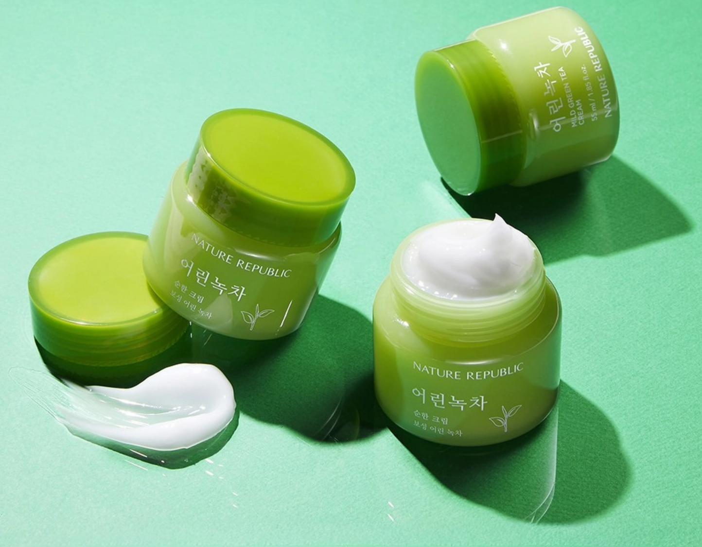 Young Green Tea Mild Cream, 55ml+55ml - Image 4