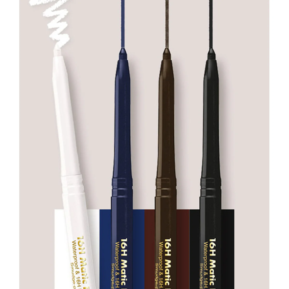 16h Matic Eyeliner, 0.3g, 01 White, 1pack - Image 2