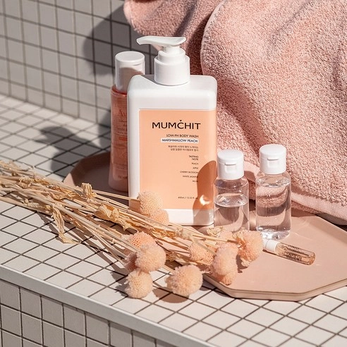 Mild Acid Body Wash [Marshmallow Peach], 400ml, 1pack - Image 2