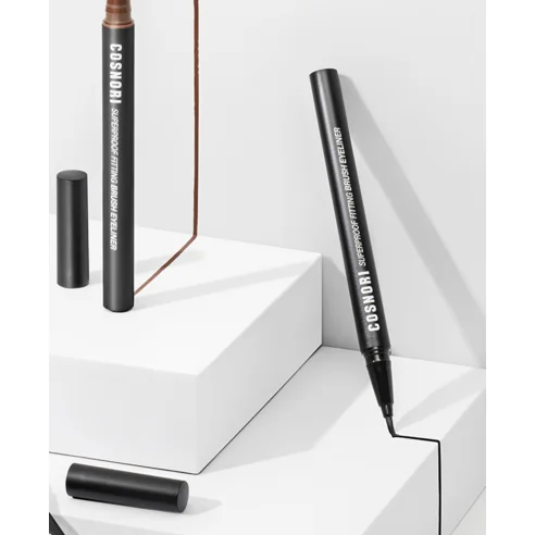 Super Proof Fitting Brush Eyeliner, 0.6g, 01 Black, 1pack - Image 3