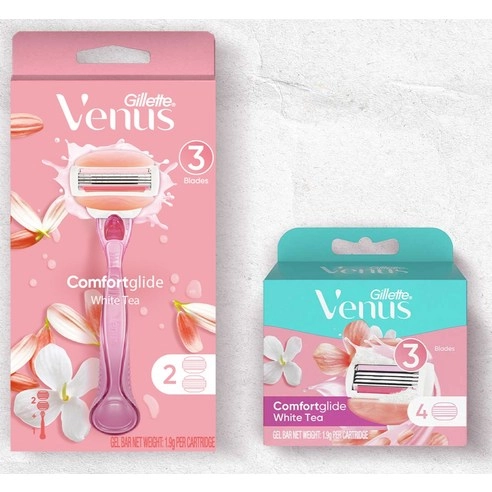 Venus ComfortGlide White Tea Women's Razor, 1ea, 1pack - Image 4