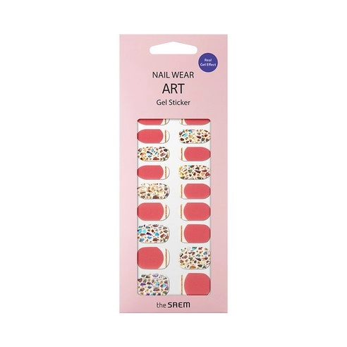 Nail Wear Art Gel Sticker [05 Coral Shell Flakes], 24ea, 1pack - Image 2
