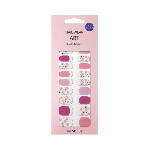 Nail Wear Art Gel Sticker [11 Lavender Flower], 24ea, 1pack - Image 2