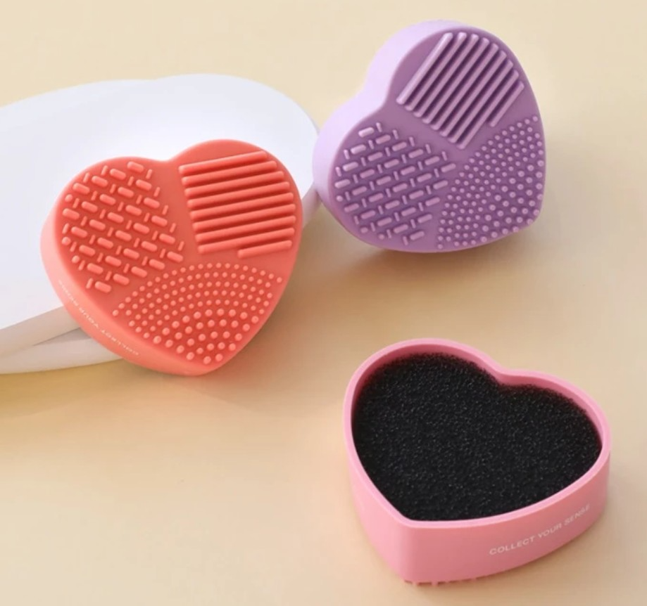 Brush Cleansing Mat, 2ea, Pink, 1pack - Image 2