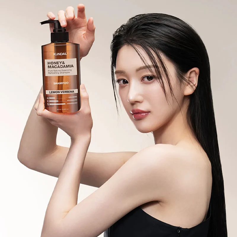 Honey & Macadamia Nature Shampoo [Lemon Verbena], 500ml, 1pack - Image 2