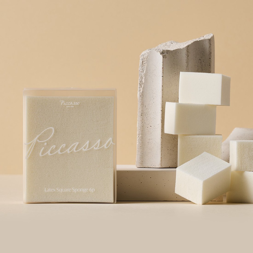 Latex Square Sponge, 6ea, 1pack - Image 2