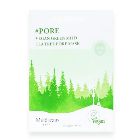 Vegan Green Mild Tea Tree Pore Mask, 10ea - Image 2