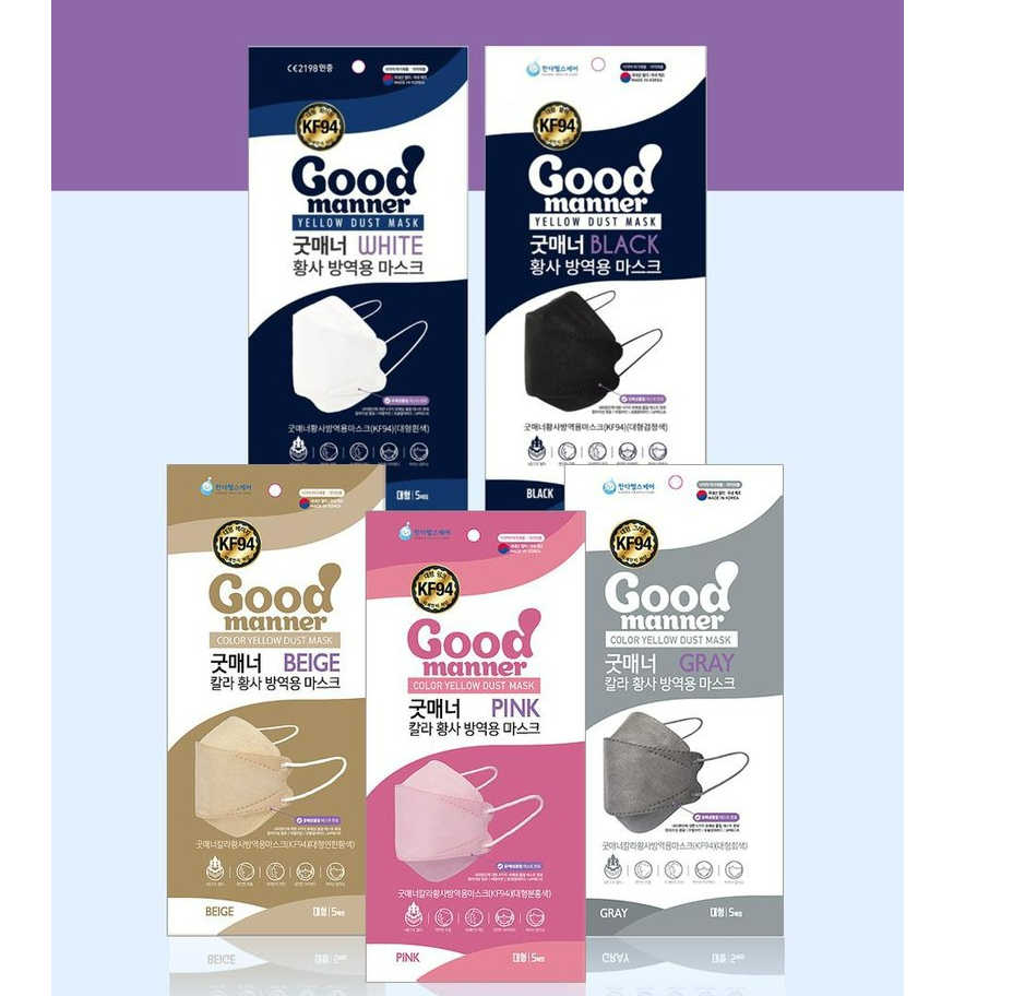 Dust Protection Mask KF94 Large Black - Image 2