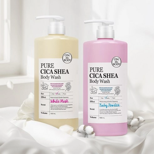 Pure Cica Shea Body Wash [White Musk Scent], 1,000ml, 1pack - Image 4