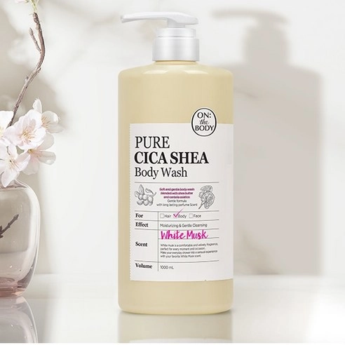 Pure Cica Shea Body Wash [White Musk Scent], 1,000ml, 1pack - Image 2