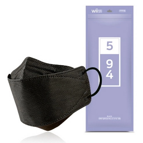 KF94 Yellow Dust Mask Black - Image 3