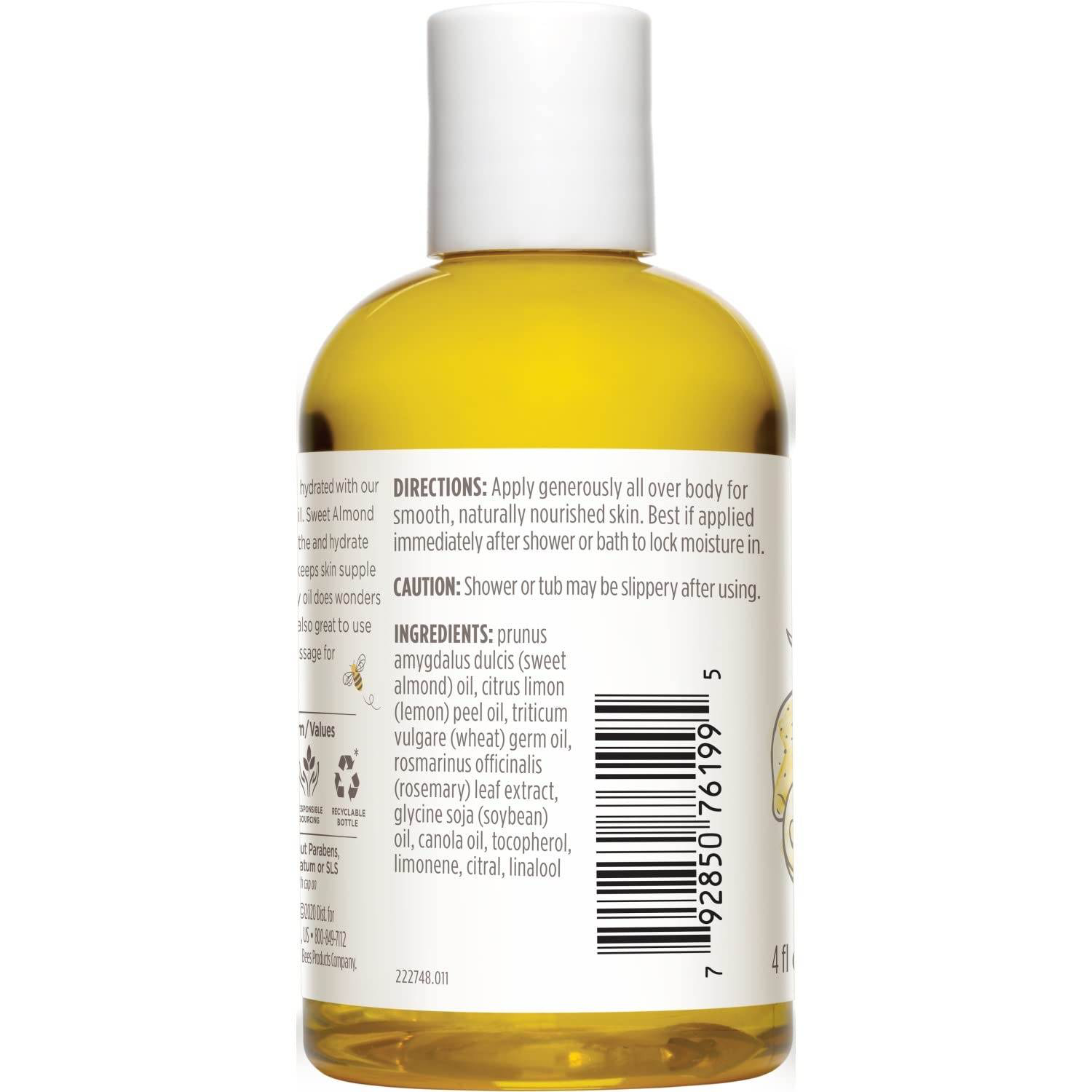 Lemon & Vitamin E Bath and Body Oil, 118.2ml, 1pack - Image 3
