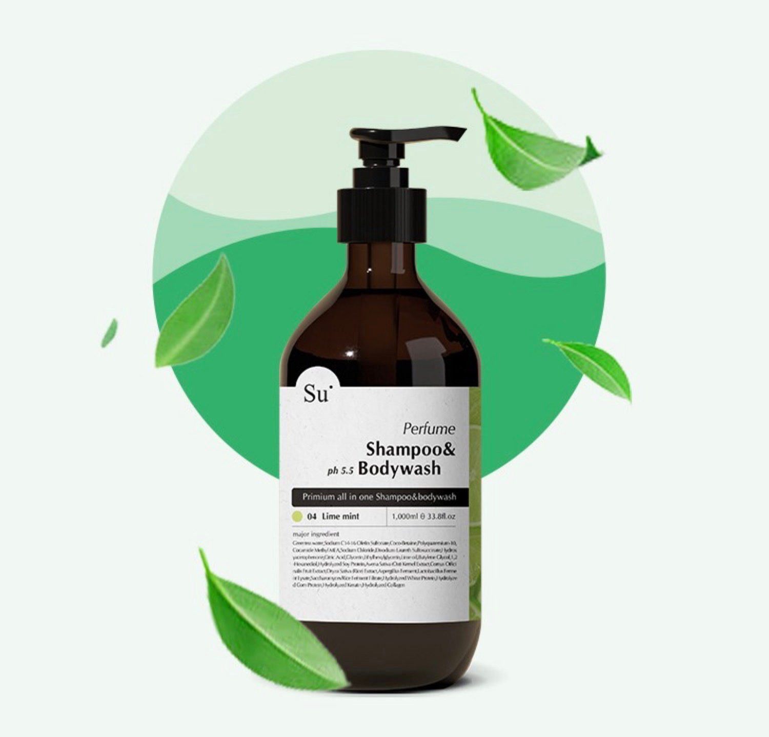 Aroma Perfume Shampoo Wash [Lime Mint], 1,000ml, 1pack - Image 2