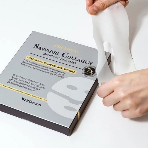 Premium Sapphire Collagen Impact Fitting Sheet Mask, 7ea, 1pack - Image 2