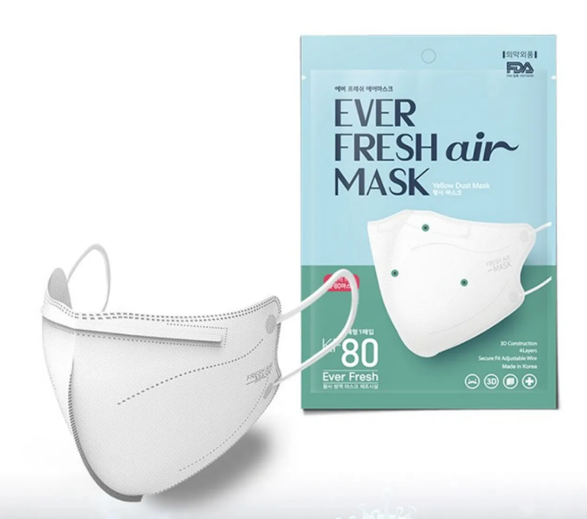 Air Mask KF80 Large White, 50ea, 1pack - Image 2