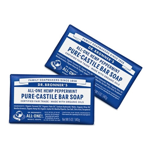 Peppermint Pure Castile BarSoap, 140g, 1pack - Image 2