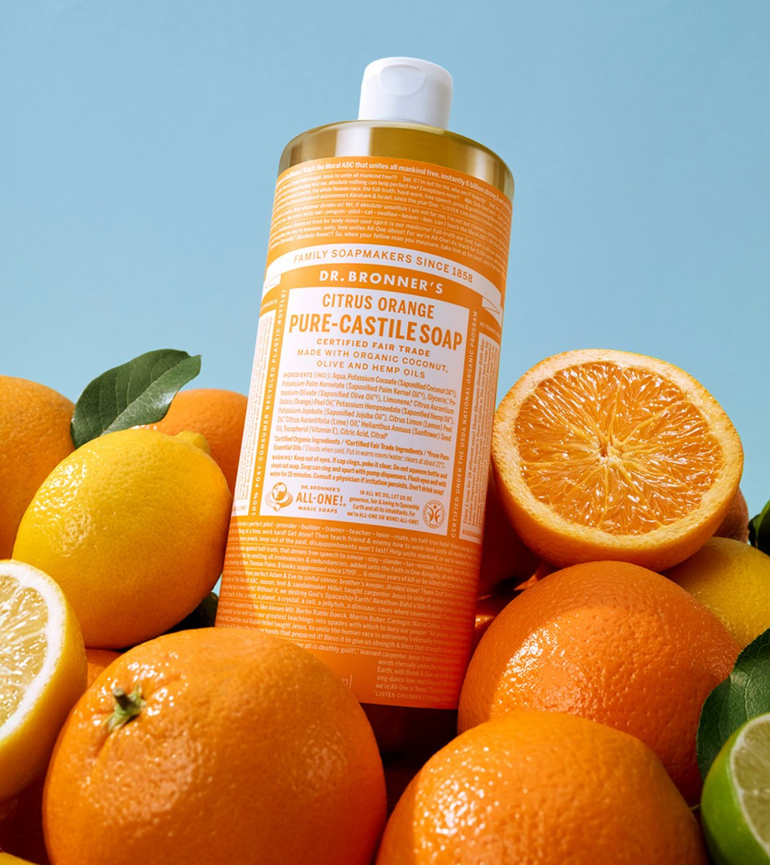 Citrus Orange Pure Castile Soap, 475ml, 1pack - Image 2