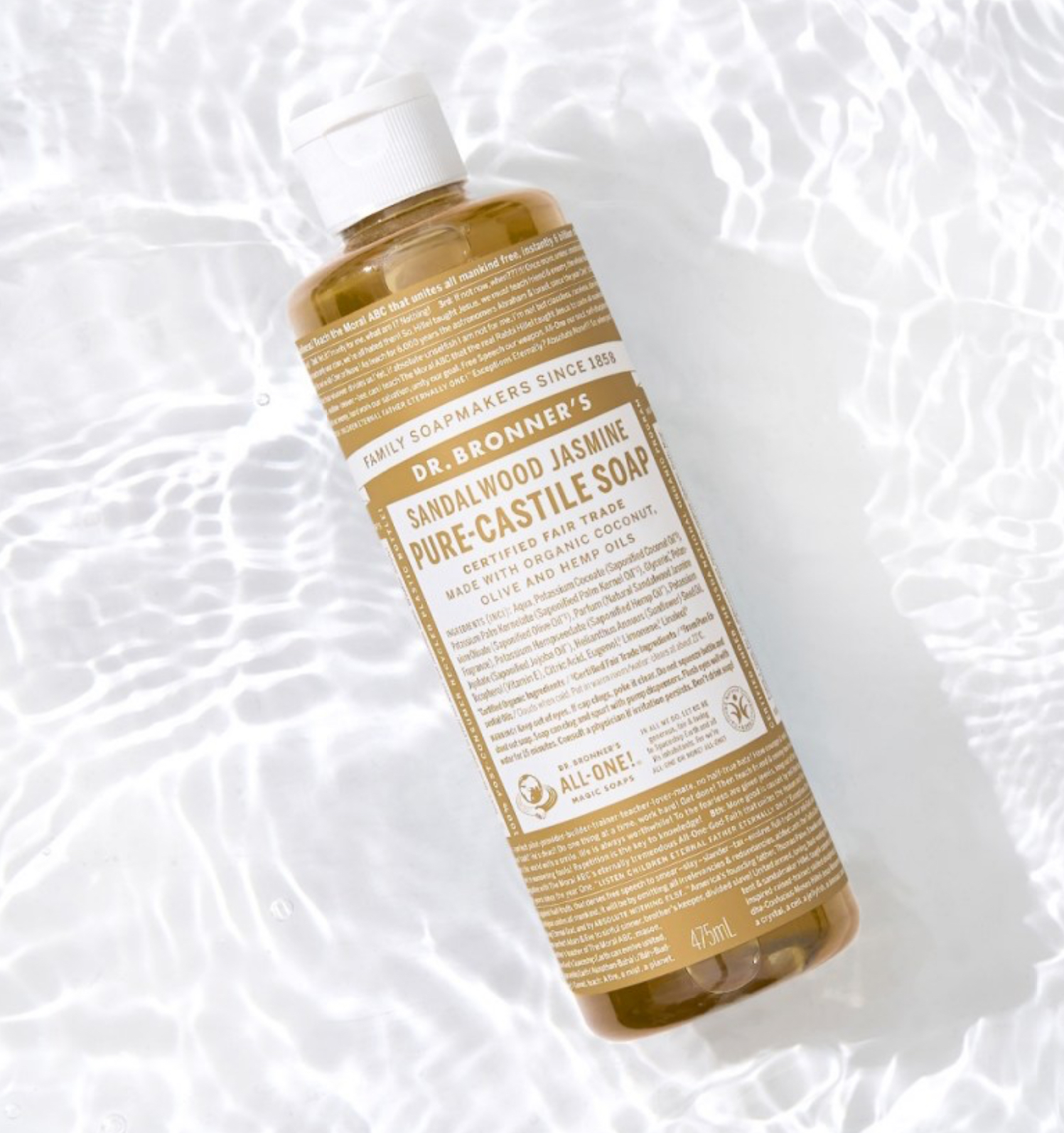 Sandalwood Jasmine Pure Castile Soap, 475ml, 1pack - Image 4