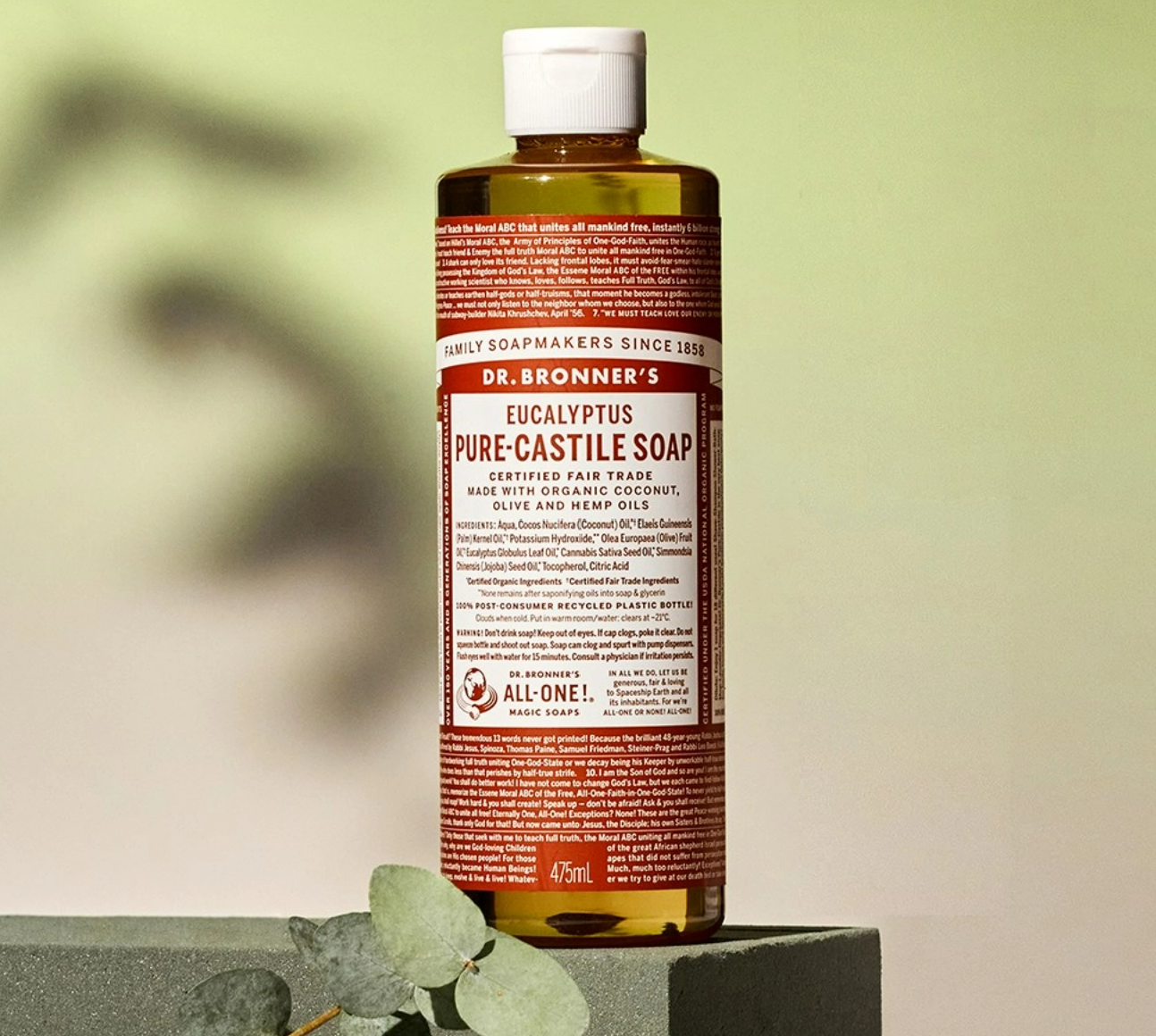 Eucalyptus Pure Castile Soap, 475ml, 1pack - Image 2