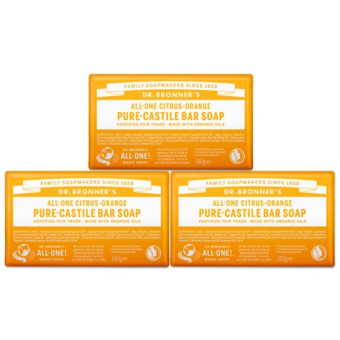 Citrus Pure-Castile Magic Soap Bar, 140g, 1pack - Image 2