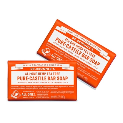 Tea Tree Pure Castile Bassoap, 140g, 1pack - Image 2