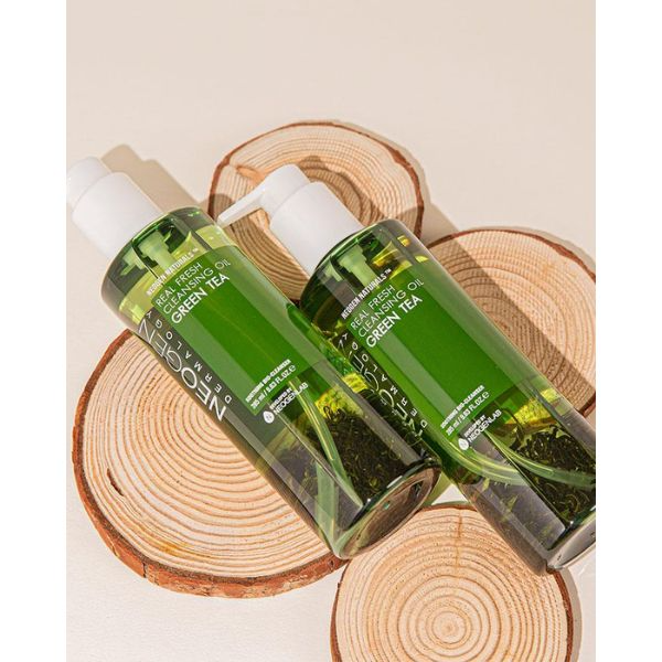Real Fresh Cleansing Oil Green Tea, 285ml, 1pack - Image 2