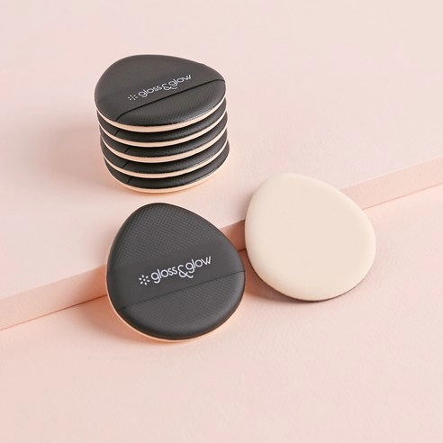 Point Edge Air Cushion Puff, Black, 7ea - Image 4