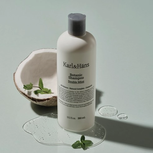 Botanic Shampoo Double Mint, 390ml, 1pack - Image 2