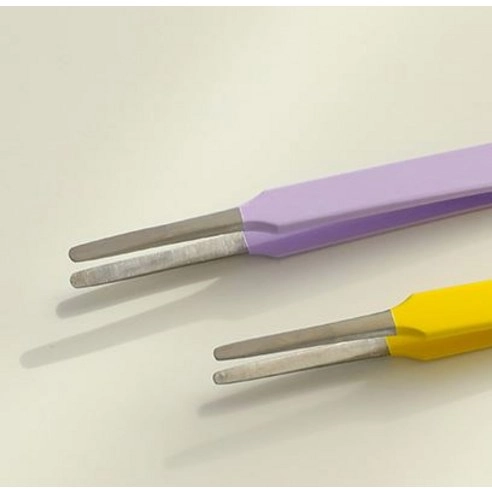 Collezioni Round Tip Tweezer, 1ea, Yellow, 1pack - Image 4