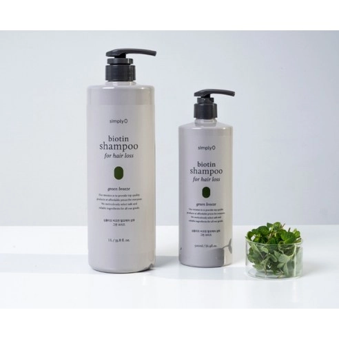 Biotin Shampoo for hair loss [Green Breeze], 1000ml, 1pack - Image 3