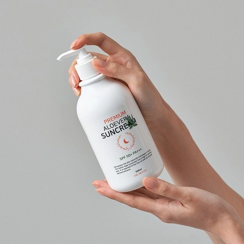 Premium Aloe Vera Sun Cream [SPF50+/PA+++], 500ml, 1pack - Image 5