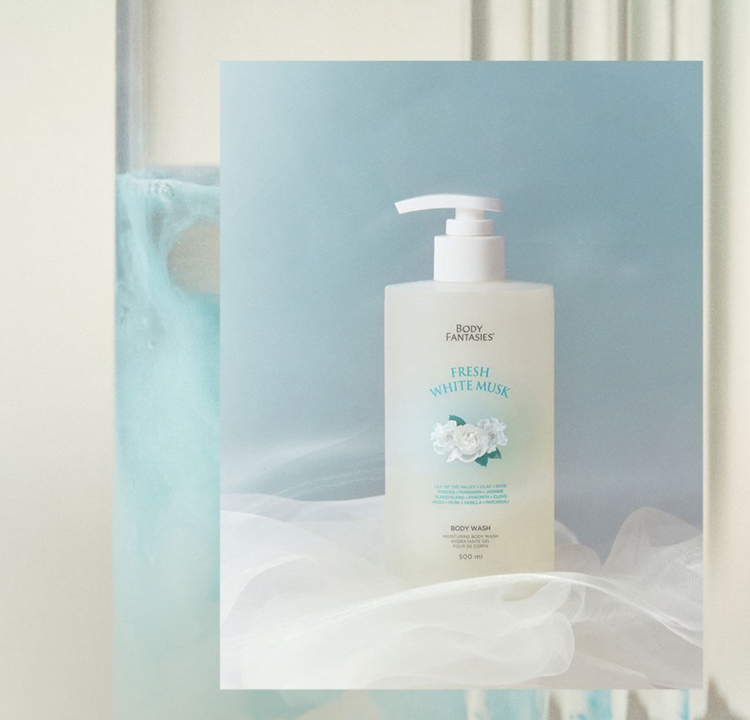 Fresh White Musk Moisturizing Body Wash, 500ml, 1pack - Image 2