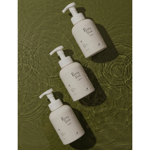 Rice & Herb Hand Wash [Rosy Peach Scent], 500ml, 1pack - Image 4