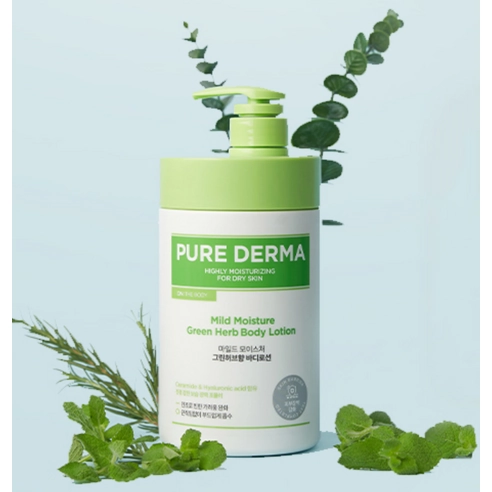Pure Derma Mild Body Lotion [Green Herb], 1,000ml, 1pack - Image 3