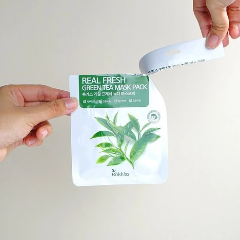 Real Fresh Green Tea Sheet Mask, 50ea, 1pack - Image 3
