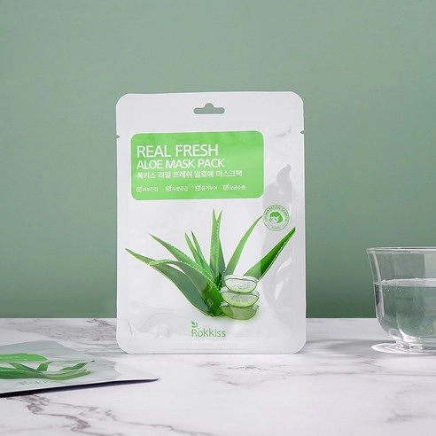 Real Fresh Aloe Sheet Mask, 23g*50ea, 1pack - Image 2
