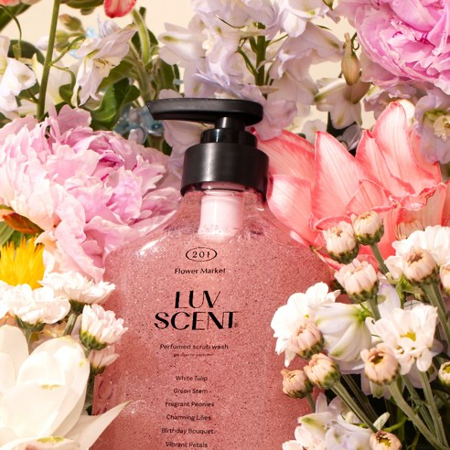 Scrub Wash [Flower Market White Tulip Scent], 800ml, 1pack - Image 2