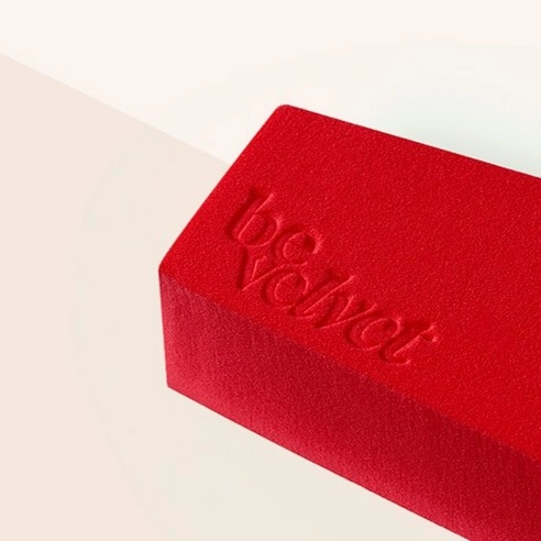 Non-Velvet Fitting Sponge, Red, 1pack - Image 2