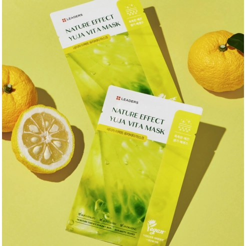 LEADERS Nature Effect Yuja Vita Mask, 10ea, 1pack - Image 5
