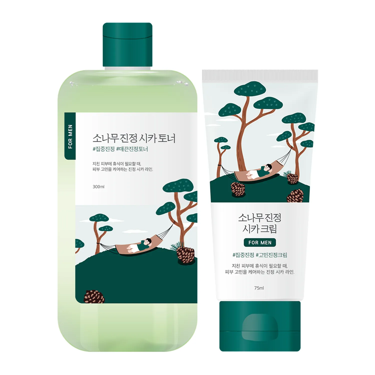 For Men Pine Calming Cica Toner, 200ml, 1pack - Image 2