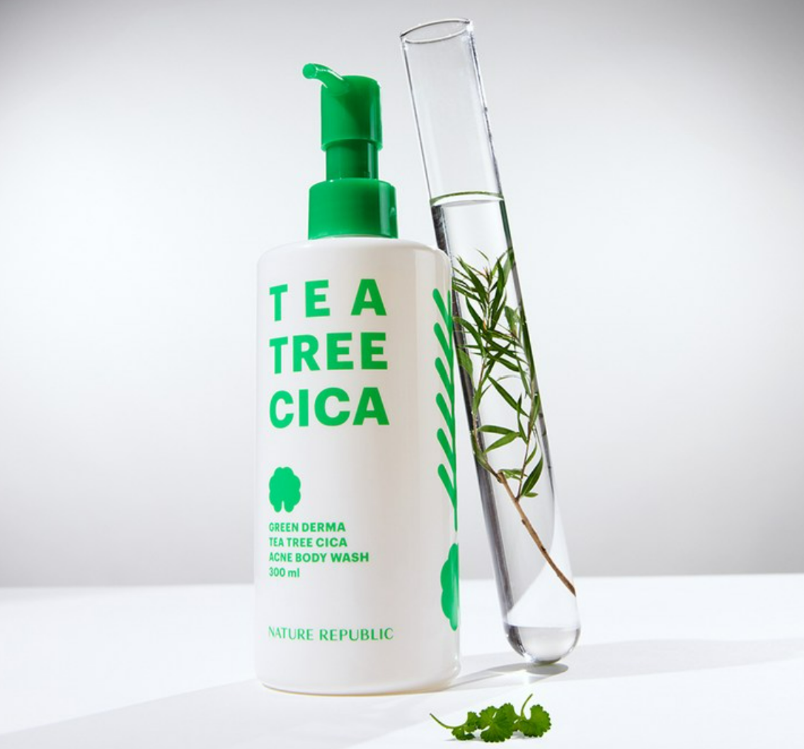 Green Derma Tea Tree Cica Acne Body Wash, 300ml, 1pack - Image 2