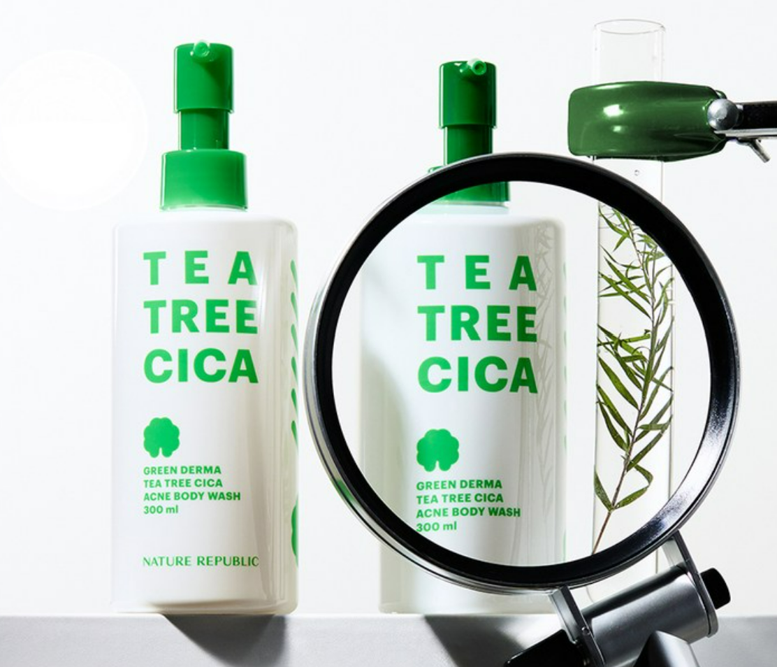 Green Derma Tea Tree Cica Acne Body Wash, 300ml, 1pack - Image 3