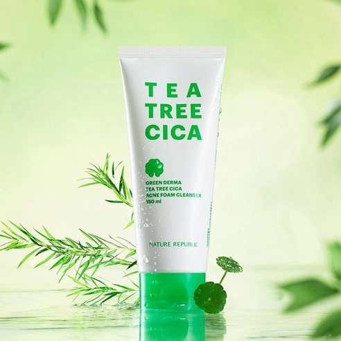 Green Derma Tea Tree Cica Acne Foam Cleanser, 150ml, 1pack - Image 2