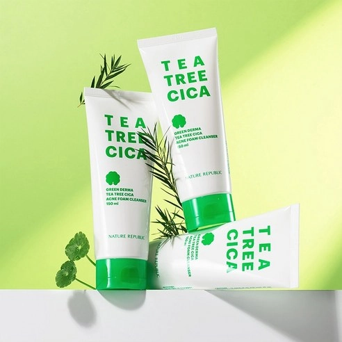 Green Derma Tea Tree Cica Acne Foam Cleanser, 150ml, 1pack - Image 4